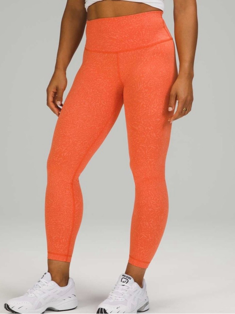 Lululemon Wunder Train High-Rise Tight 25” Crunch Warm Coral